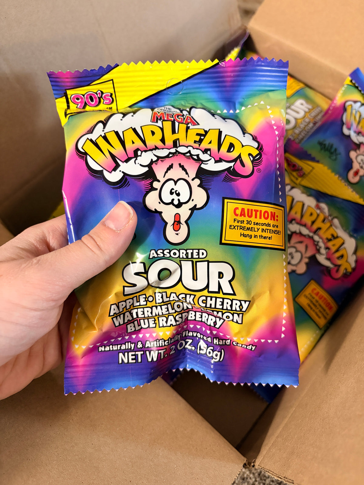 90es évek Warheads retro kemény cukor 