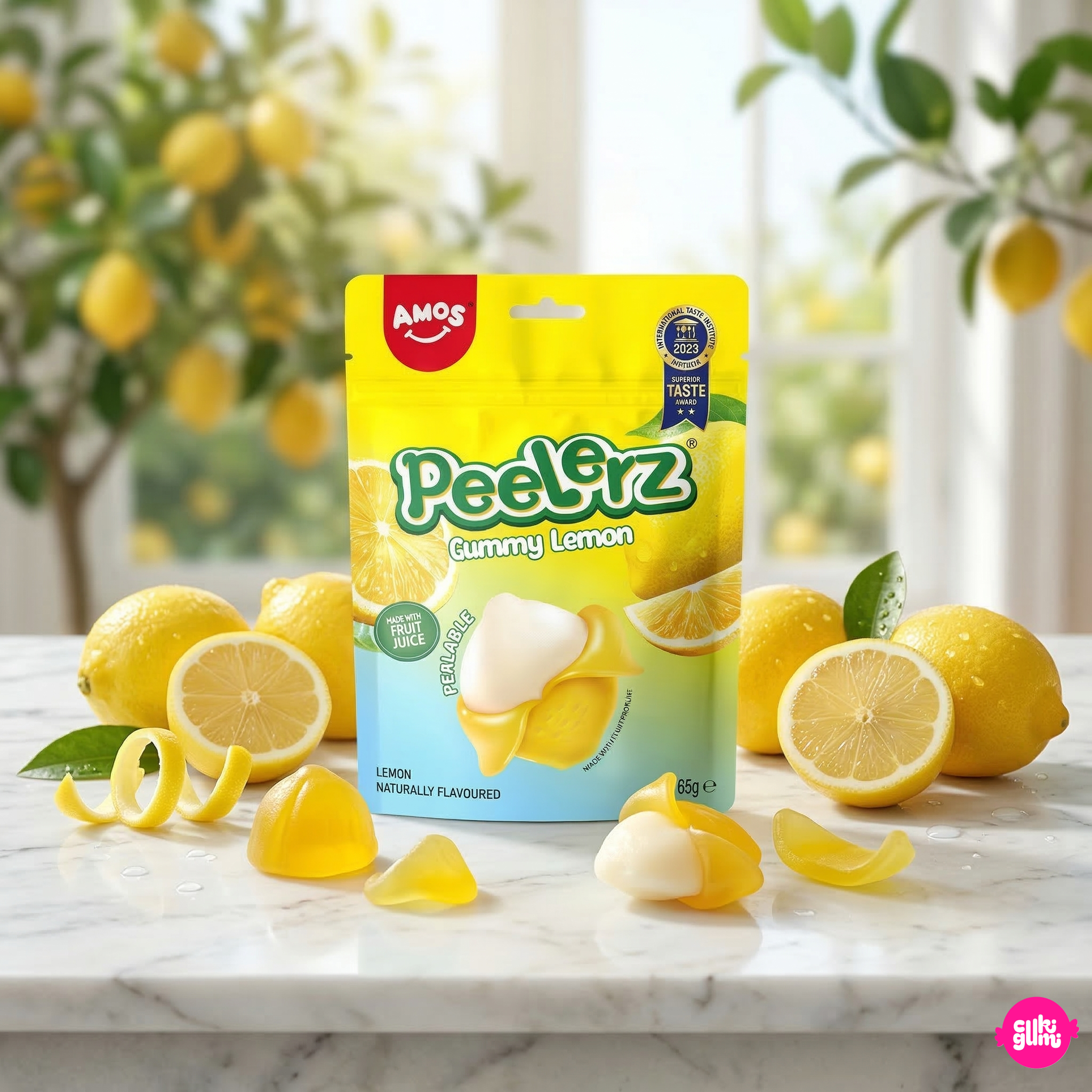 Amos Hámozható Citrom Ízű Gumicukor 65 g