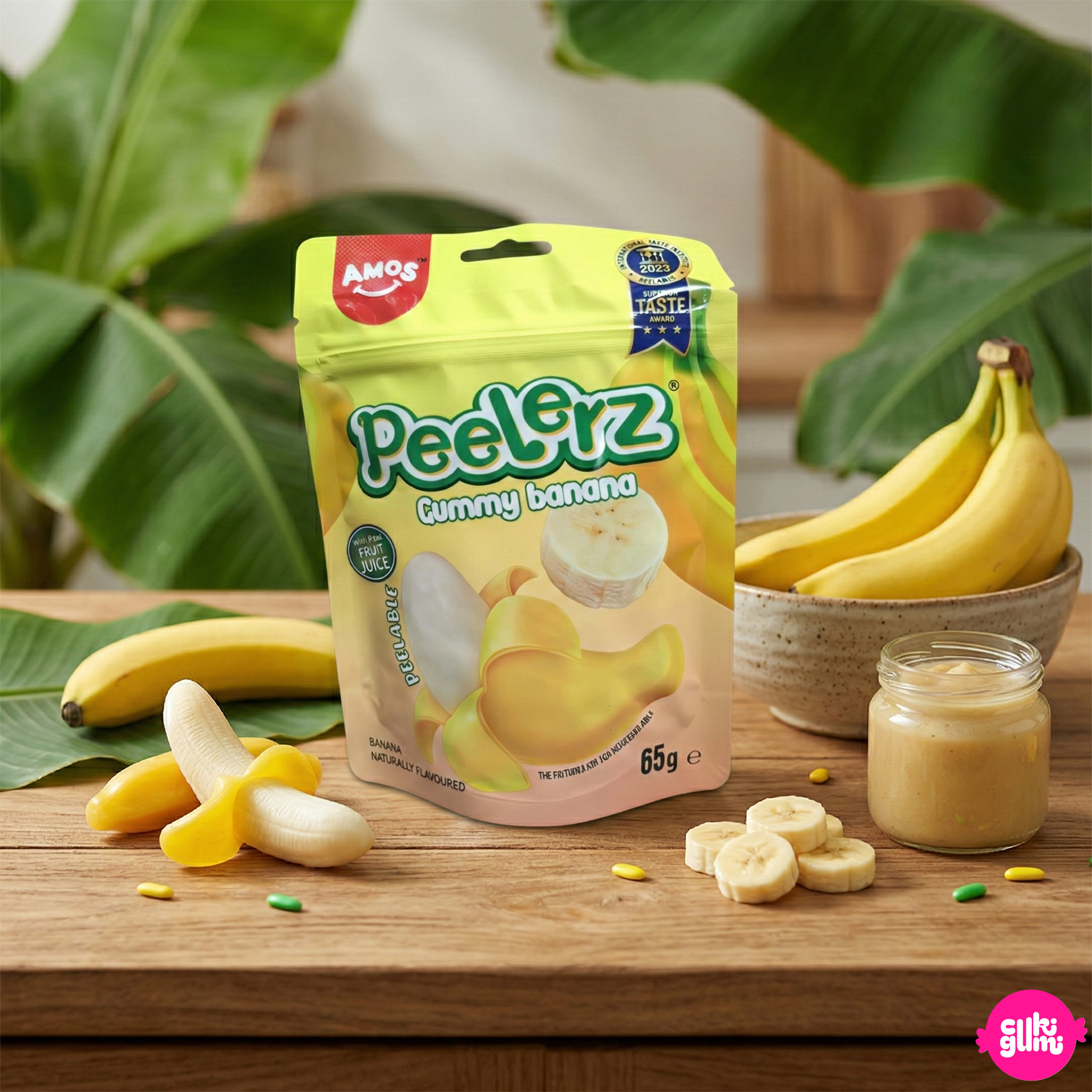 Amos Peelerz Hámozható Banános Gumicukor 65g