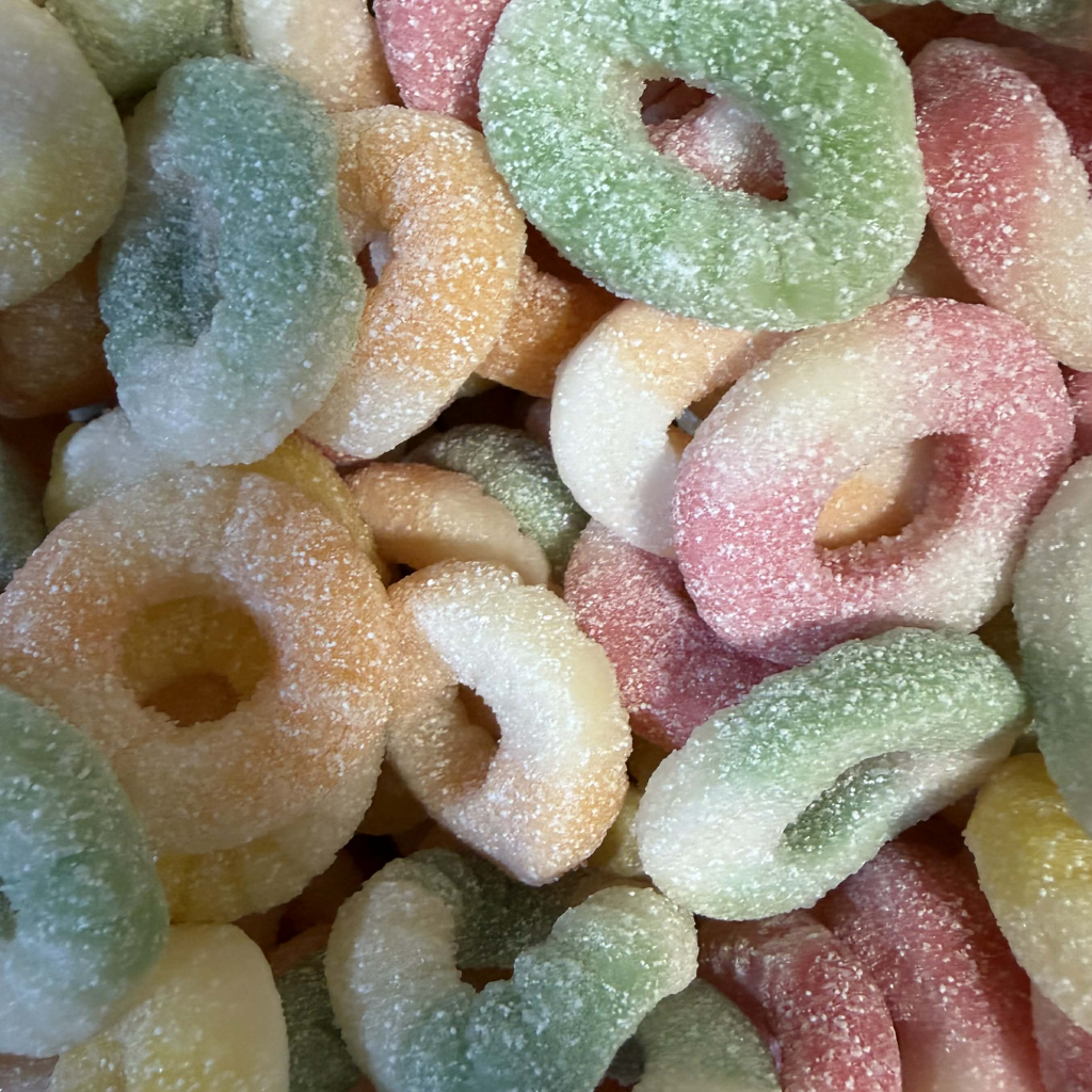 Lutti Arlequin Fizz saure Ring-Bonbons 100 g