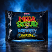 Barnetts Mega Sour Raspberry 104g - Extreme Sour Raspberry Hard Candy