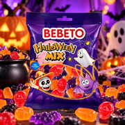 Bebeto Halloween Mix – Halloween gyümölcsízű gumicukor 80 g
