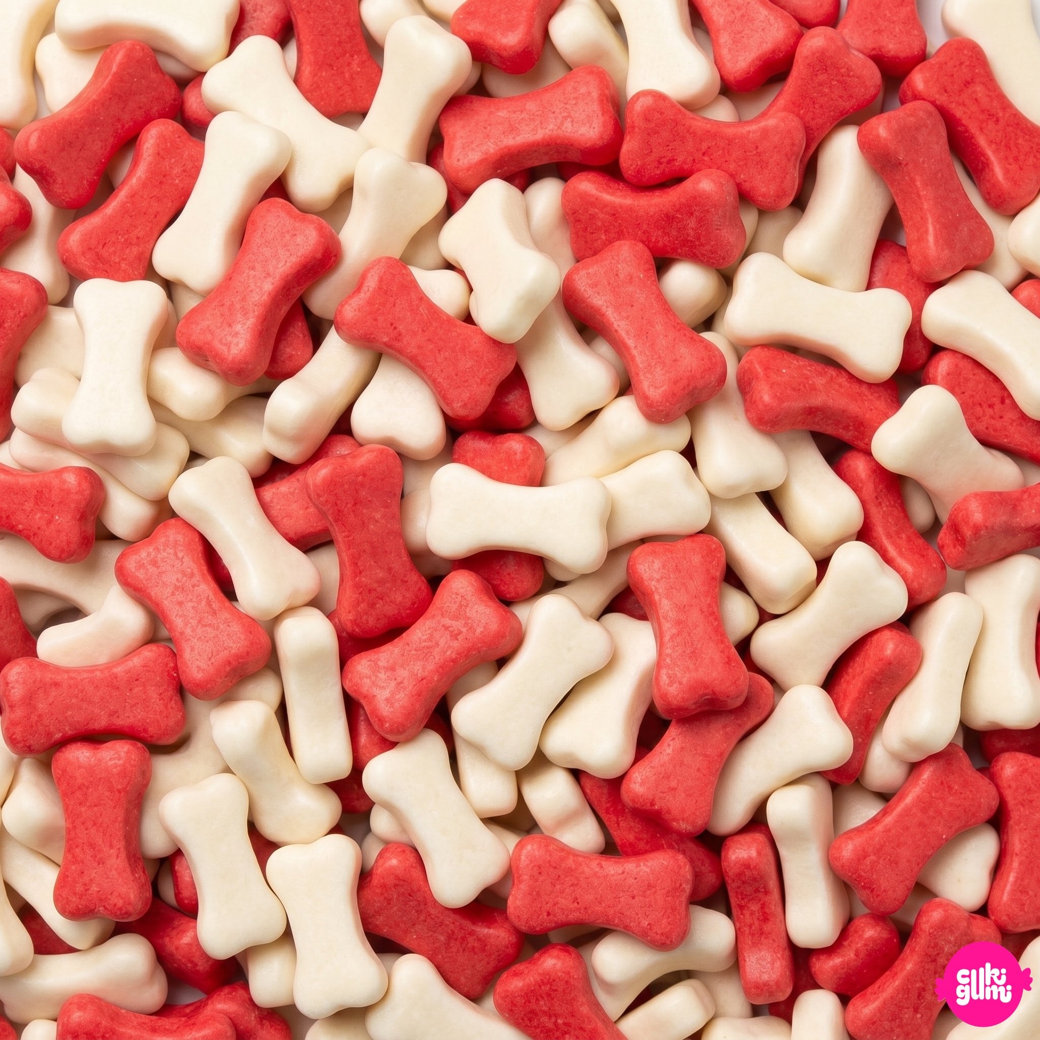 Bebeto Halal Bones 100 g – Eper-Vanilía Ízű Csont Formájú Gumicukor