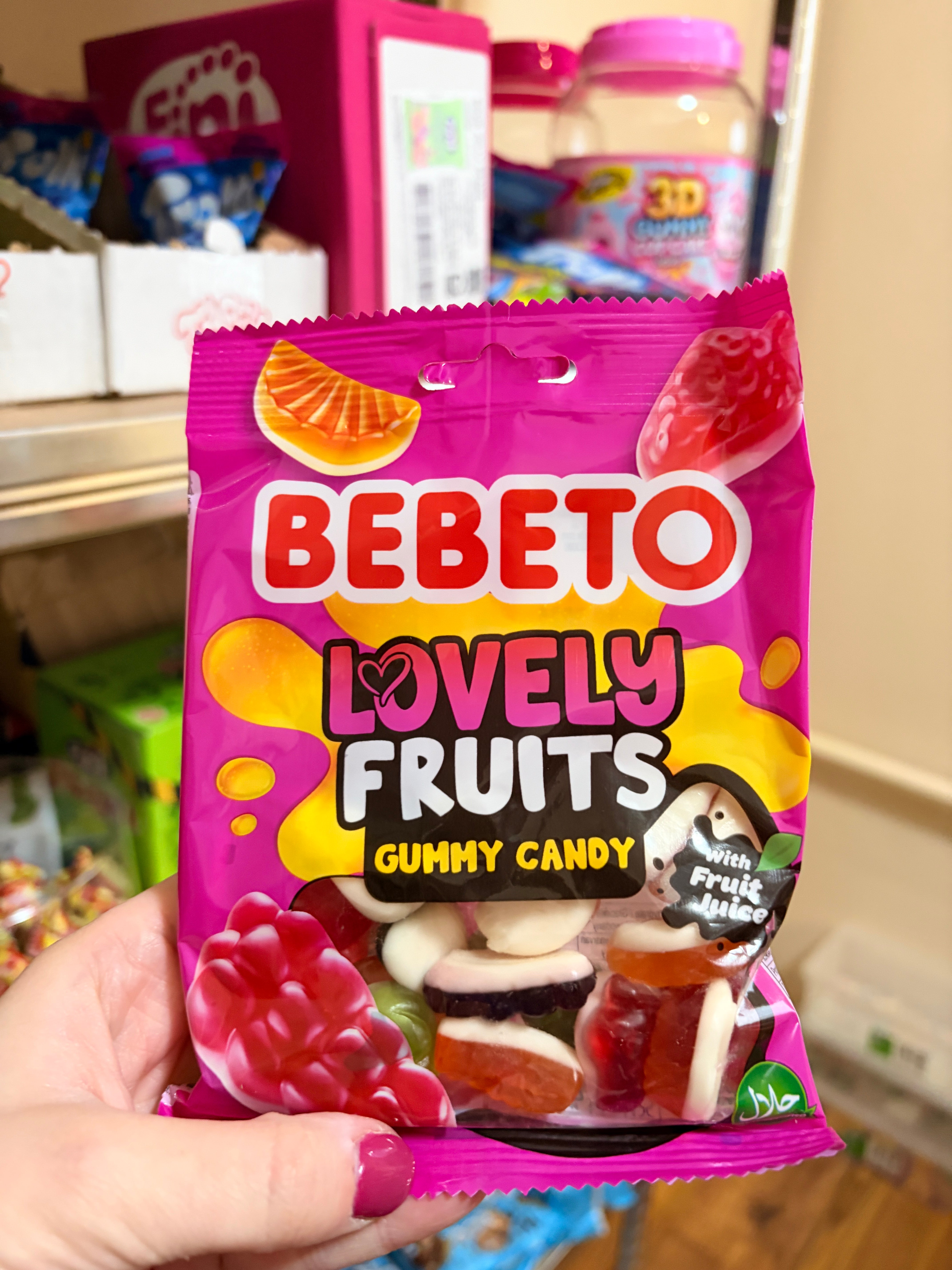Bebeto Lovely Fruits 80 g – Gyümölcs Formájú Gumicukor Mix