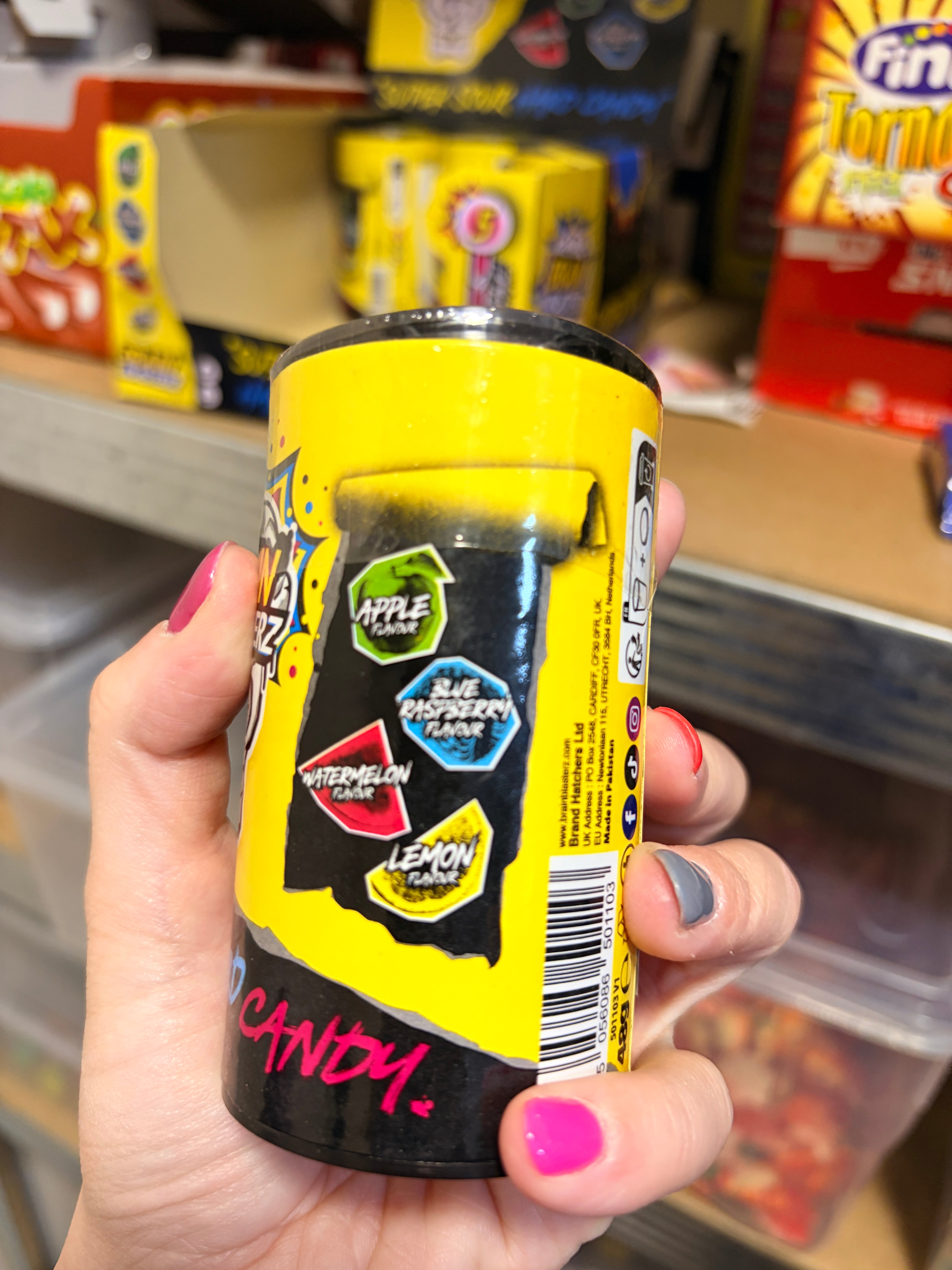 Brain Blasterz Extrém Savanyú Kemény Cukorka Level5 vegyes