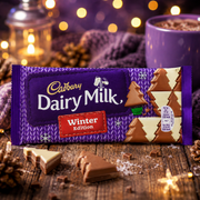 Cadbury Dairy Milk Winter Edition Tej- és Fehércsokoládé 100 g