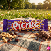 Cadbury Picnic - Crunchy Caramel Hazelnut Raisin Muesli Chocolate Bar 48g