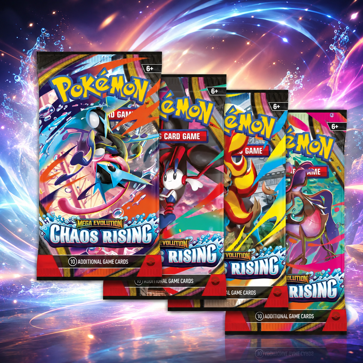 Pokémon TCG: Mega Evolution – Chaos Rising Booster Pack – Eredeti Angol Nyelvű (10 Kártya)