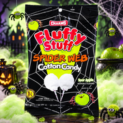 Charms Fluffy Stuff Spider Web Cotton Candy 60 g - Savanyú alma ízű pókhálós vattacukor 60 g