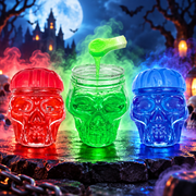 Brabo Skull Juice 90 g - Koponya alakú, gyümölcsízű gélcukorka cukorka-kanállal
