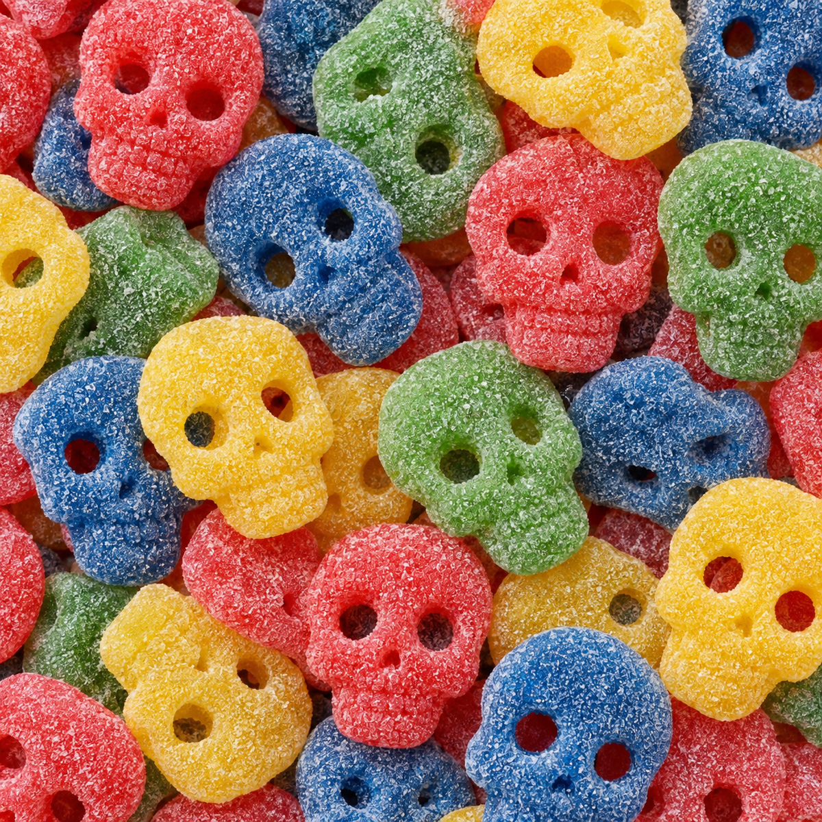 Fini Super Sour Skull 100 g - Extrán savanyú koponya alakú gyümölcsízű gumicukor
