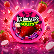 Ice Breakers Sours Berry Cukormentes Savanyú Bogyos Gyümölcsos Mentolos Cukorka 42 g