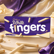 Cadbury White Chocolate Fingers Fehércsokoládés Keksz 114 g