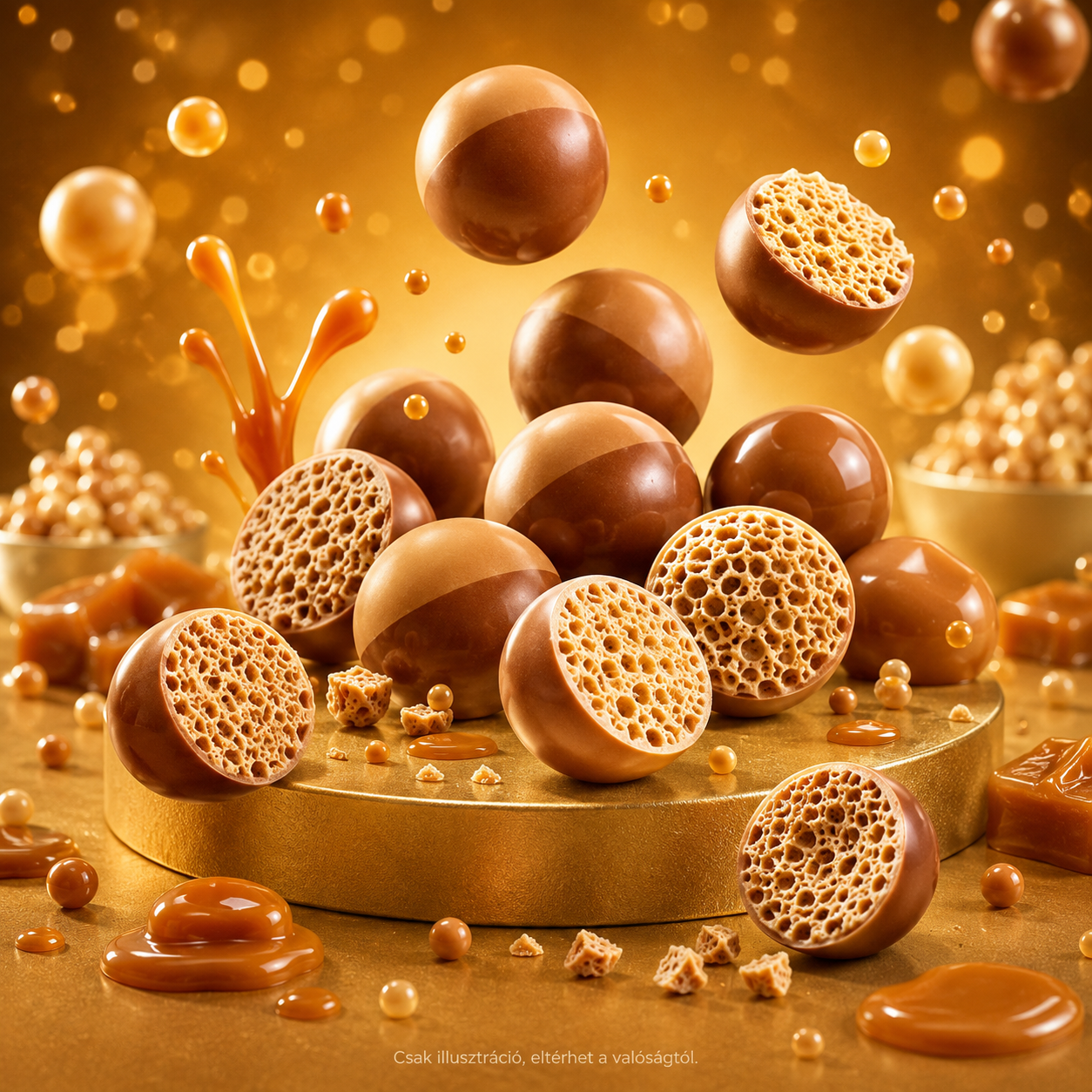 Nestlé Aero Bubbles Caramel 92 g – Karamellízű, Levegős Csokoládégolyók