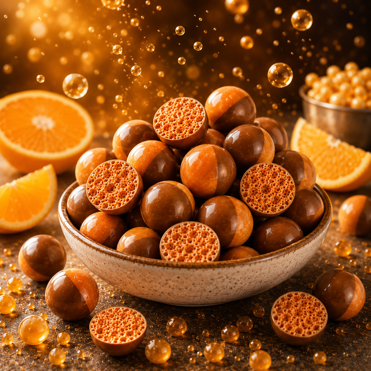 Nestlé Aero Bubbles Orange 92 g – Narancsízű, Levegős Csokoládégolyók