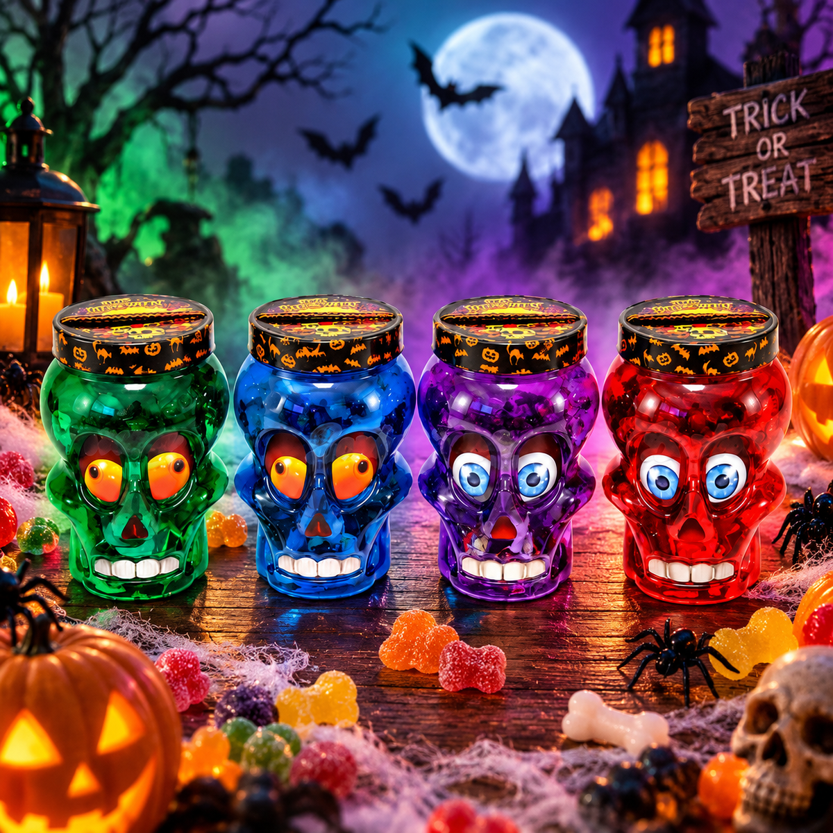 Patrelle Halloween Skull 220 g - Zombie koponyás Halloween édességválogatás