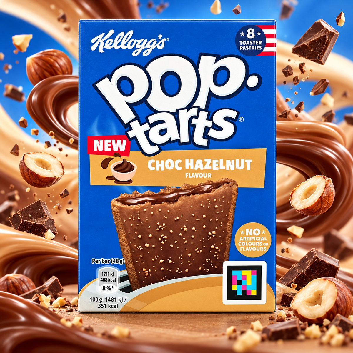 Pop-Tarts Choc Hazelnut – Csokis-mogyorós sütemény 384 g