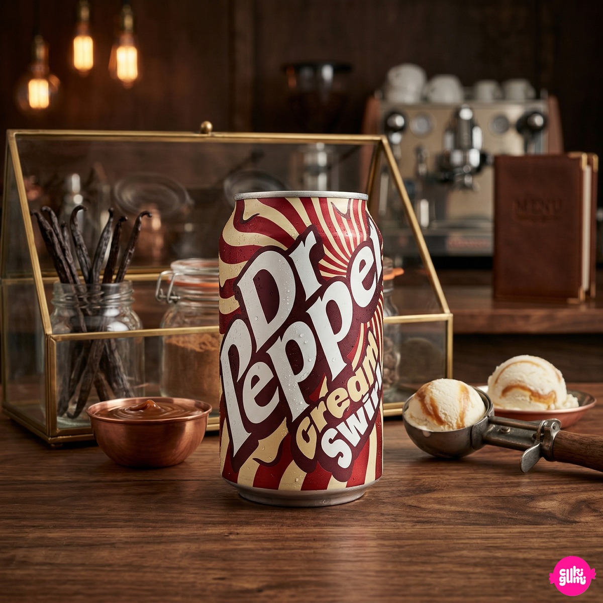 Dr Pepper Cream Swirl 330 ml - Kohlensäurehaltiges Erfrischungsgetränk mit cremigem Vanille-Geschmack