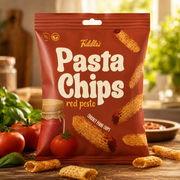 Fiddle's vörös pestós ropogós tésztachips 80 g – Pasta Chips Red Pesto