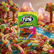 Fini Halal Jelly Worms 75 g – Fruity and Sour Gummy Worms