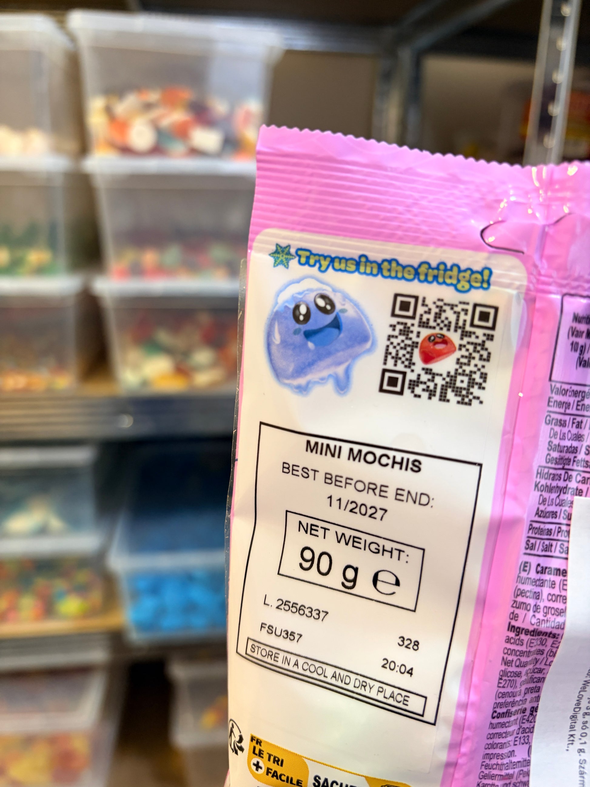 Fini Mini Mochis Berries 90 g – Erdei Gyümölcsös Zseles Töltött Gumigolyók