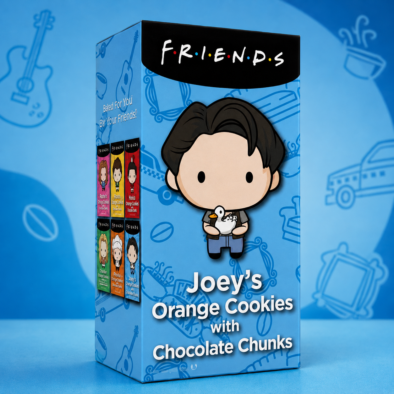 Friends (Jóbarátok) Cookies Joey's Orange Chocolate Chip 150 g – Narancsízű Keksz Étcsokoládé-darabokkal