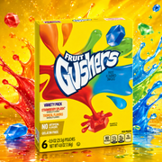 Fruit Gushers Variety Pack 136g (6 tasak) – Gyümölcsös Folyékony Töltélékes Gumicukor Válogatás