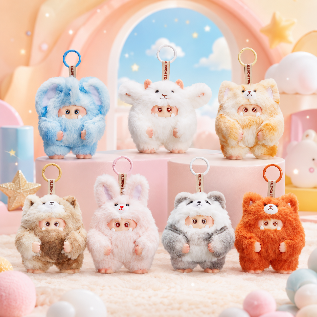 OHKU GIGGLE MONSTER Furry Forest Series Vinyl Plush Blind Box – Meglepetés Plüss Figura
