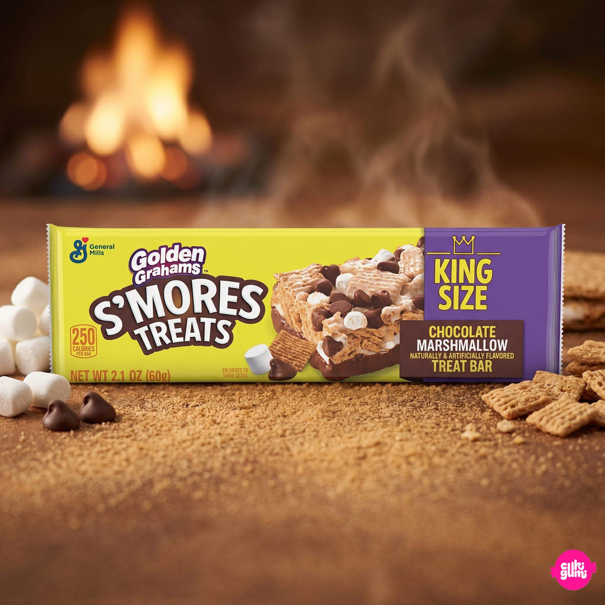 Golden Grahams S'mores Treats Bar King Size 60 g – S'mores Gabonaszelet