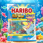 Haribo Hai-Waii Sour 175g – Sour Tropical Shark Gummy Candy