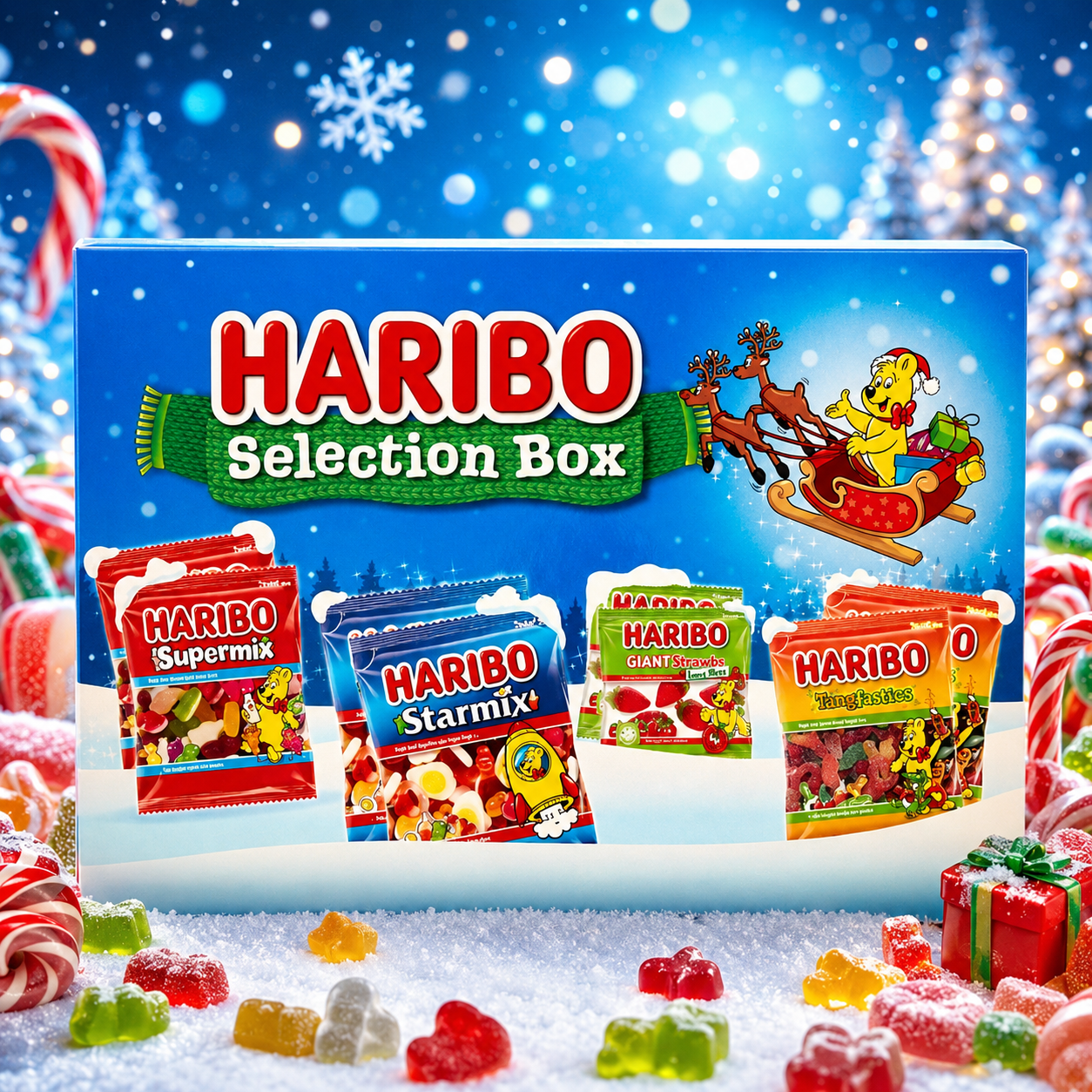 Haribo Selection Box Karácsonyi Gumicukor Válogatás 182 g
