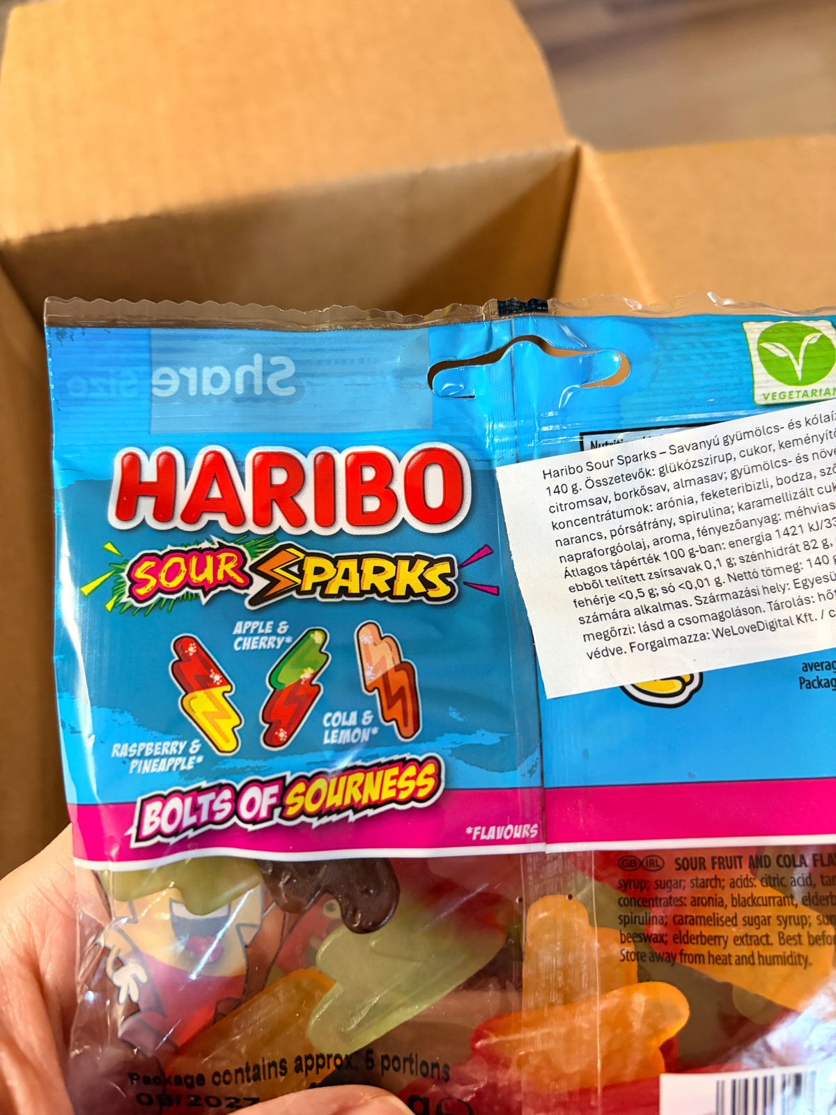 Haribo villám gumicukor ízek
