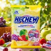 HI-CHEW Original Mix eper-, zöldalma- és szőlőízű rágócukorka 100 g