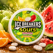 Ice Breakers Sours 42g – Zuckerfreie saure Frucht-Minz-Dragees