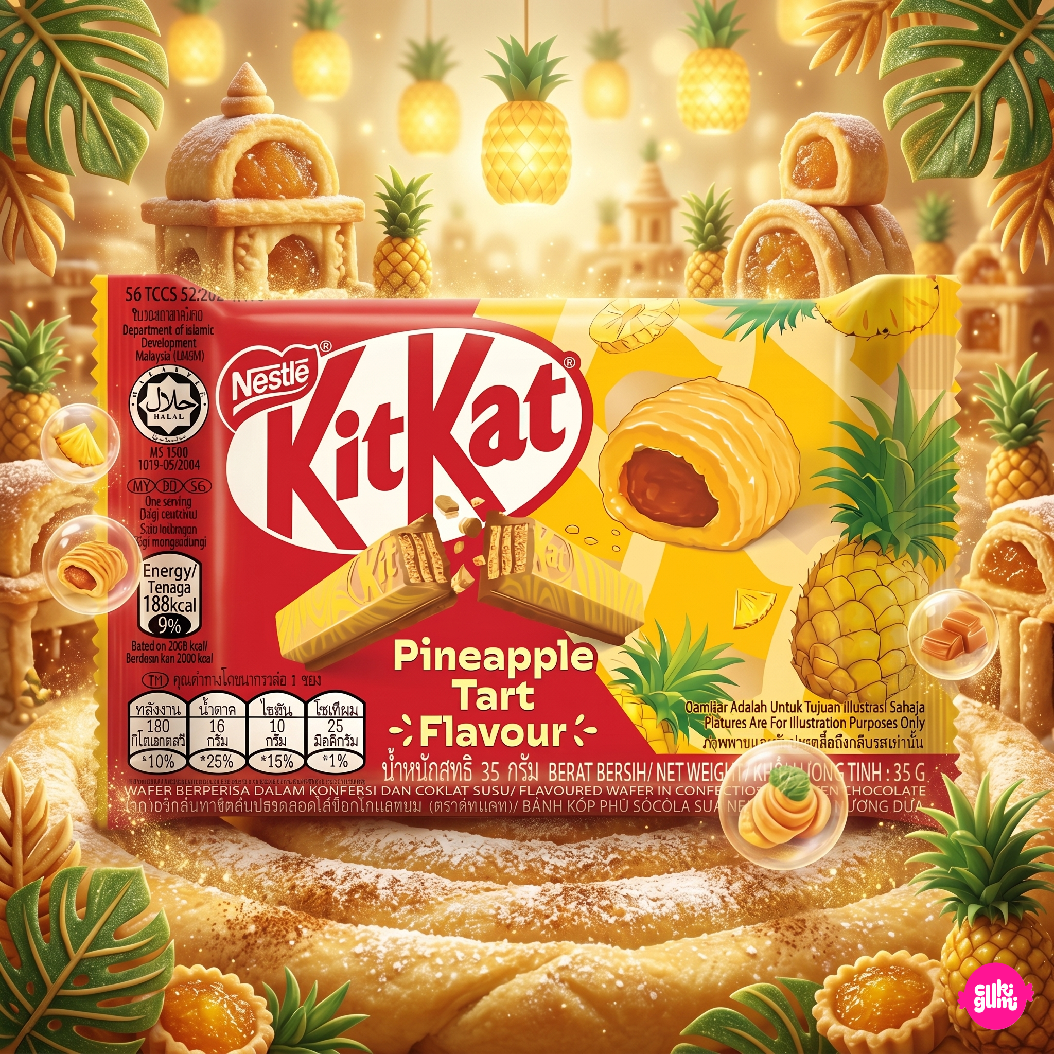 KitKat Pineapple Tart 35 g – Ananászos Ostyás Csokiszelet