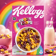 Kellogg's Froot Loops 375 g – Fruit-Flavored, Colorful Cereal Rings