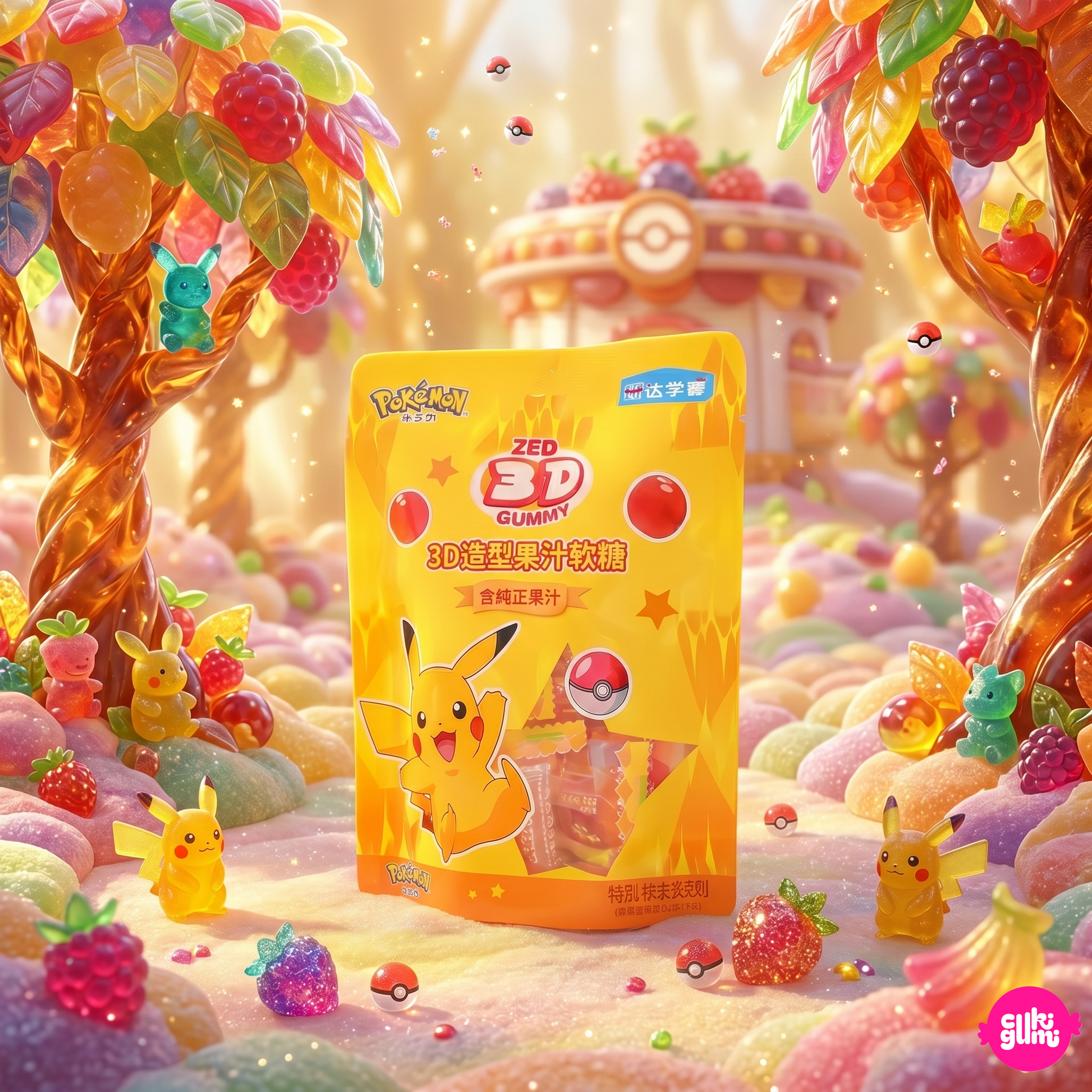 Leda Pokémon Cola Shaped 3D Gummy 56 g – Pokémon Kóla Ízű 3D Gumicukor