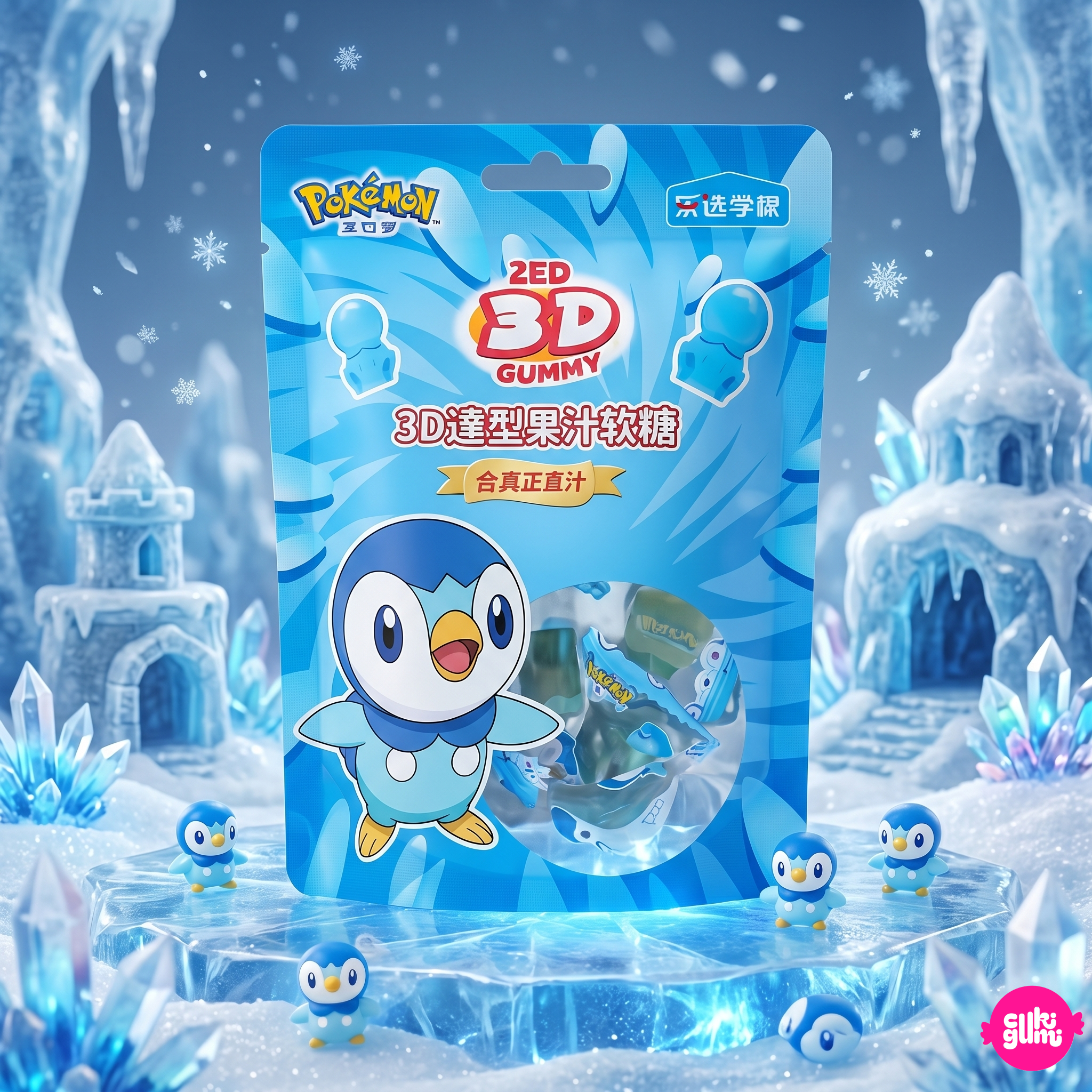 Leda Pokémon Grape Shaped 3D Gummy 56 g – Pokémon Szőlő Ízű 3D Gumicukor