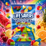 Lifesavers Gummies Collisions 198g – Különleges Gyümölcsíz Kombinációjú Gumicukor