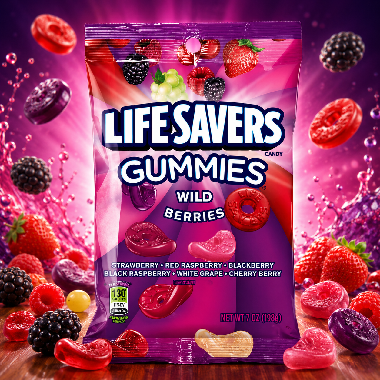 Lifesavers Gummies Wild Berries 198g – Erdei Gyümölcs Ízű Gumicukor