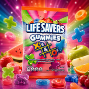 Lifesavers Gummies X's and O's 198g – Gyümölcsízű X és O Alakú Gumicukor