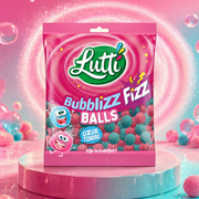 Lutti Bubblizz Balls 100 g – Sour Bubblegum Flavoured Gummy Balls