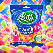 Lutti Surfizz – Extra savanyú gyümölcsízű gumicukor nyelvek 100 g