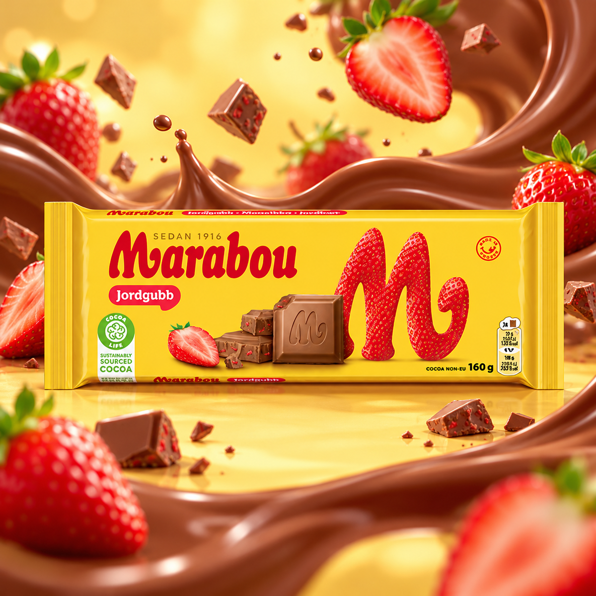 Marabou Jordgubb – Tejcsokoládé eperdarabokkal 160 g