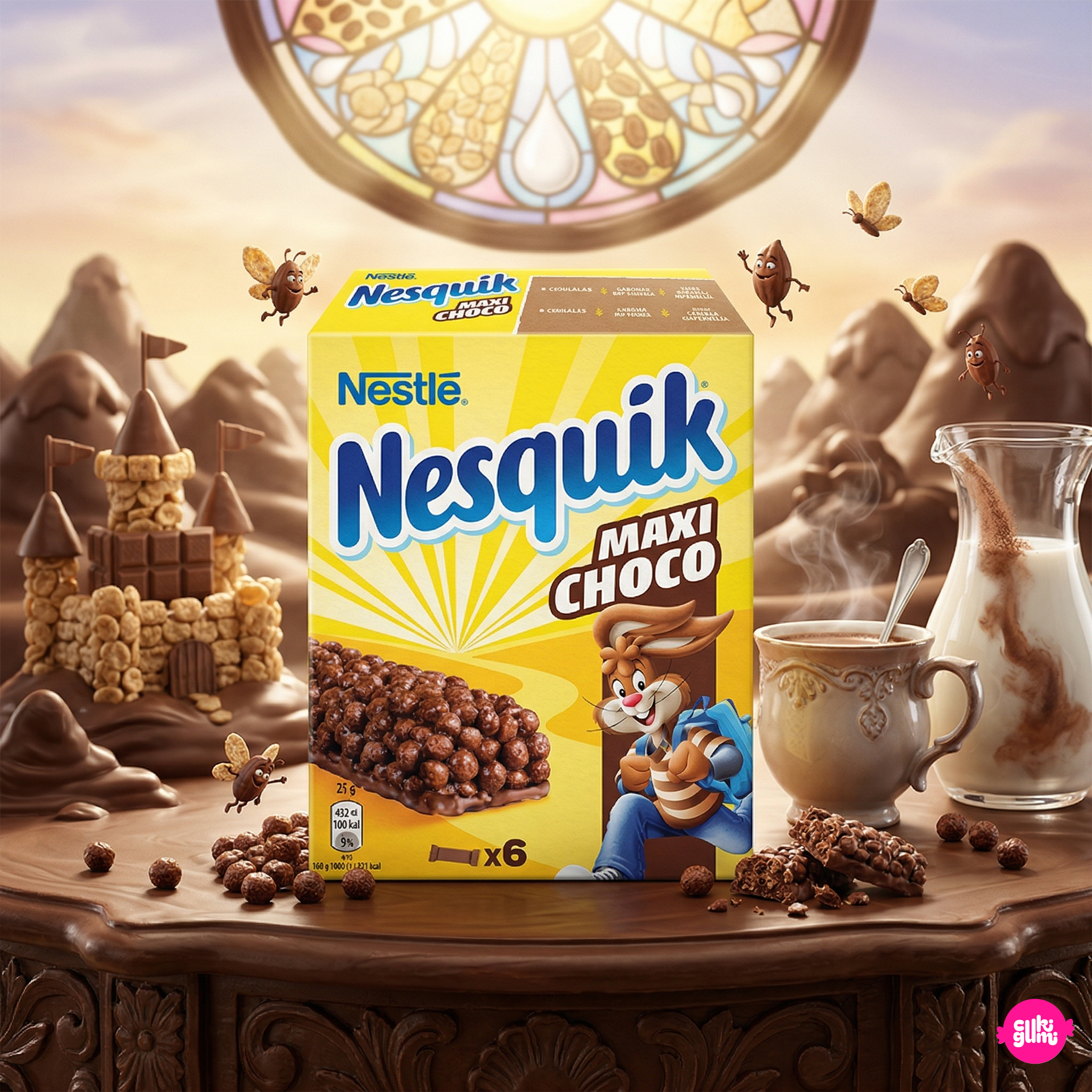 Nesquik Barrette Maxi Choco 150 g - Csokoládés gabonaszelet tejjel