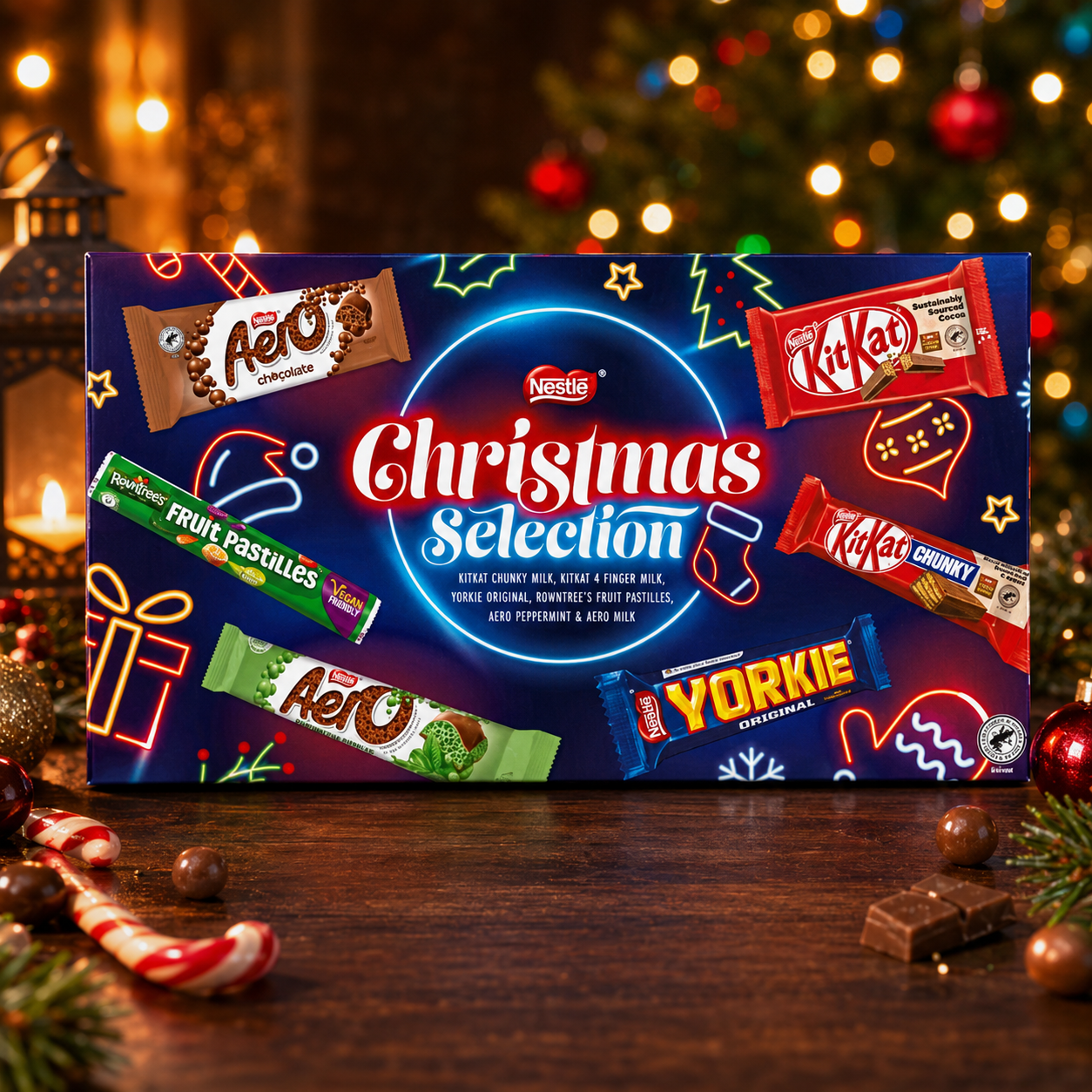 Nestlé Christmas Selection Box Karácsonyi Csokoladé és Édesség Válogatás 223,5 g