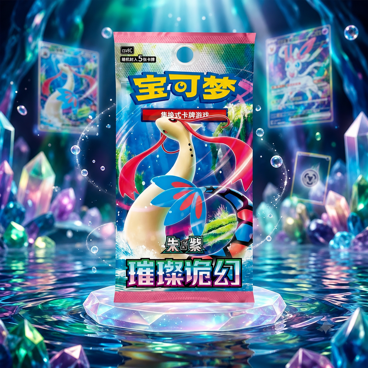 Pokémon Scarlet & Violet Brilliant Fantasy – Egyszerűsített Kínai Booster Csomag (CSV8C)