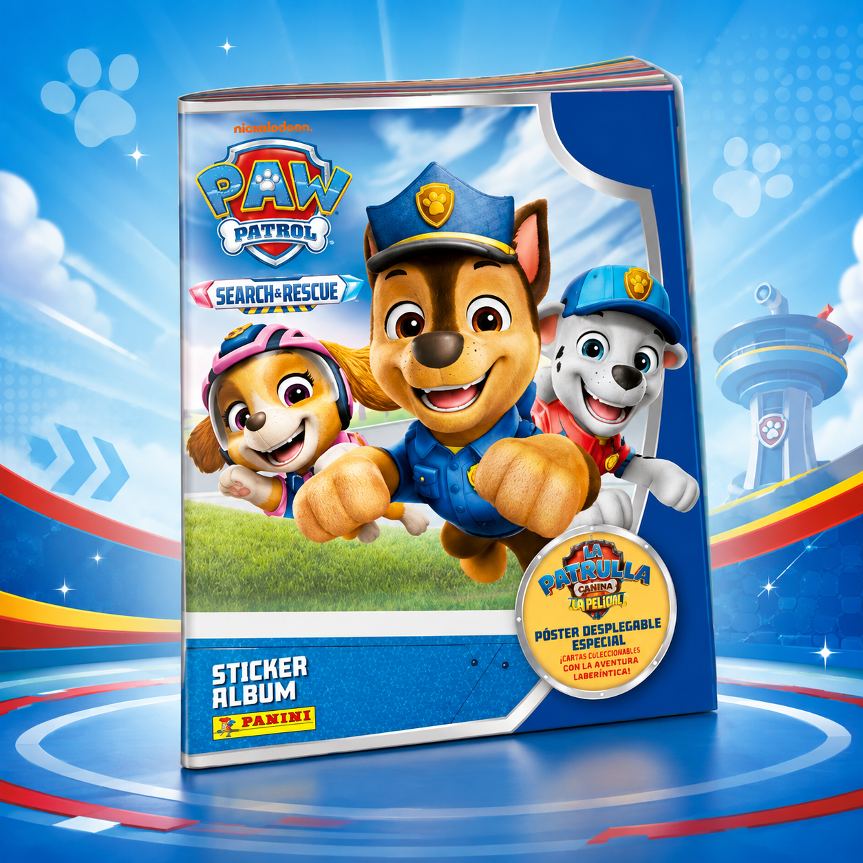 Panini Mancs Őrjárat matricaalbum + 4 csomag matrica