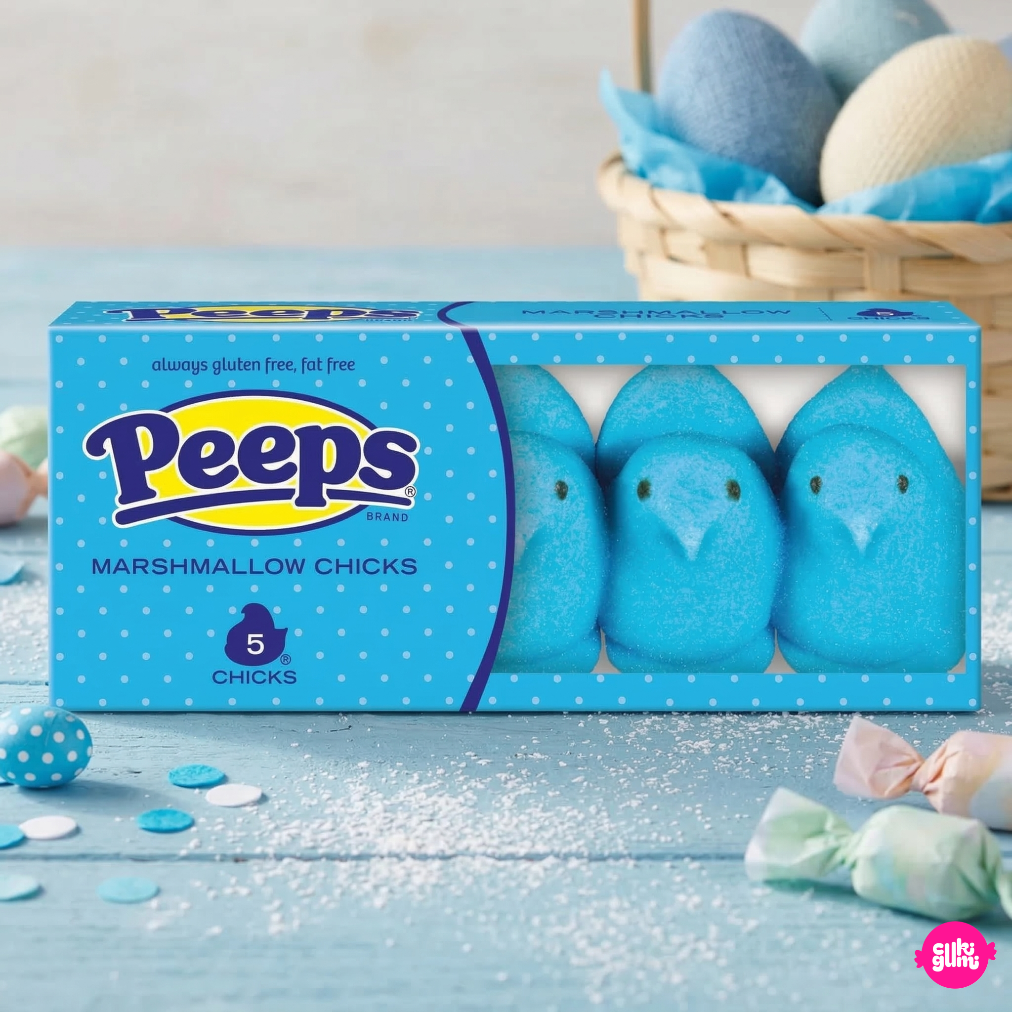 Peeps Kék pillecukor csibék 5 db 42 g