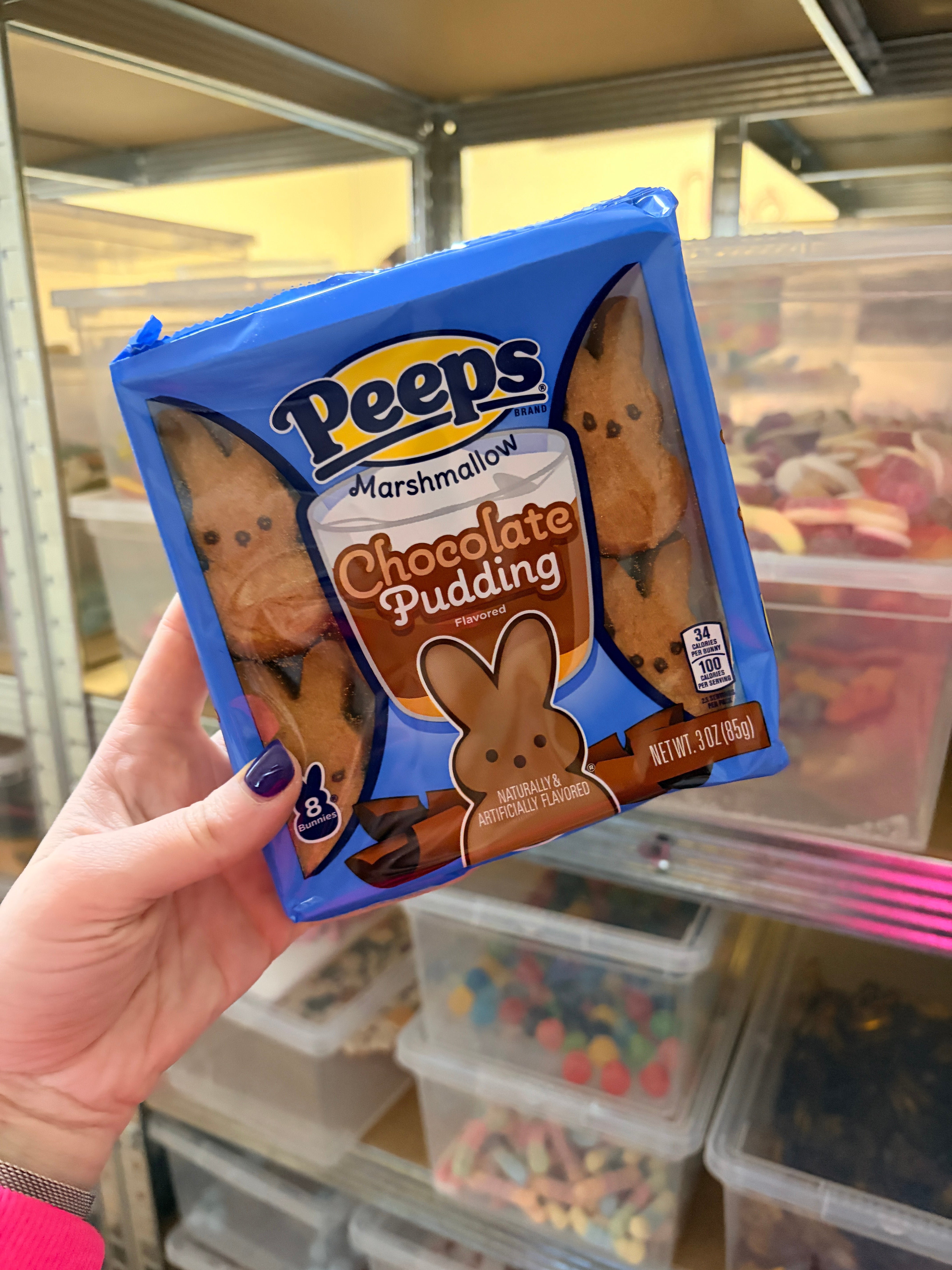 Peeps Csokis puding ízű pillecukor nyuszik 8 db
